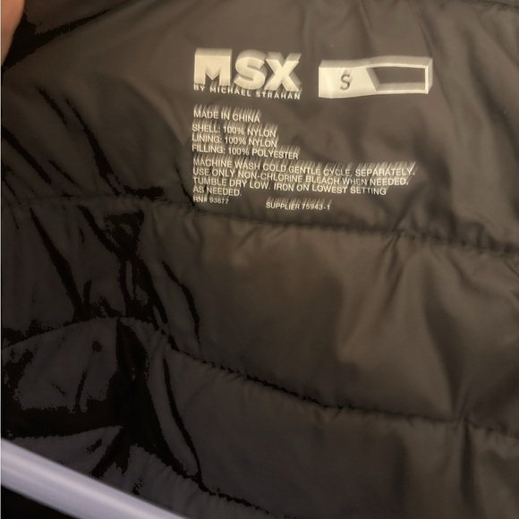 MSX MICHAEL STRAHAN Vest and zip in Jacket Black Two in One Jacket Size Small - Picture 4 of 4
